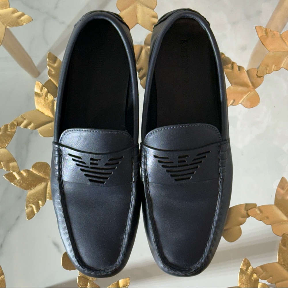 Emporio Armani Men's Navy Loafers Size 12